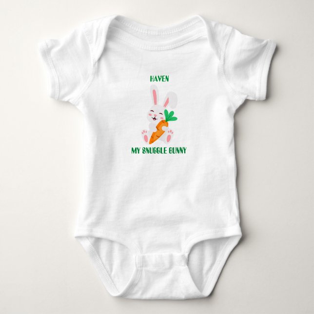 Baby Oaster Snuggle Bunny Bodysuit Baby Strampler (Vorderseite)