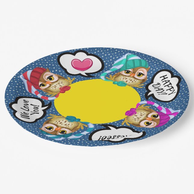 Baby Oh Baby Party Goods Paper Plate Pappteller (Schrägansicht)