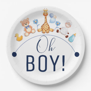 Baby Oh Junge Cartoon Tiere Design Pappteller
