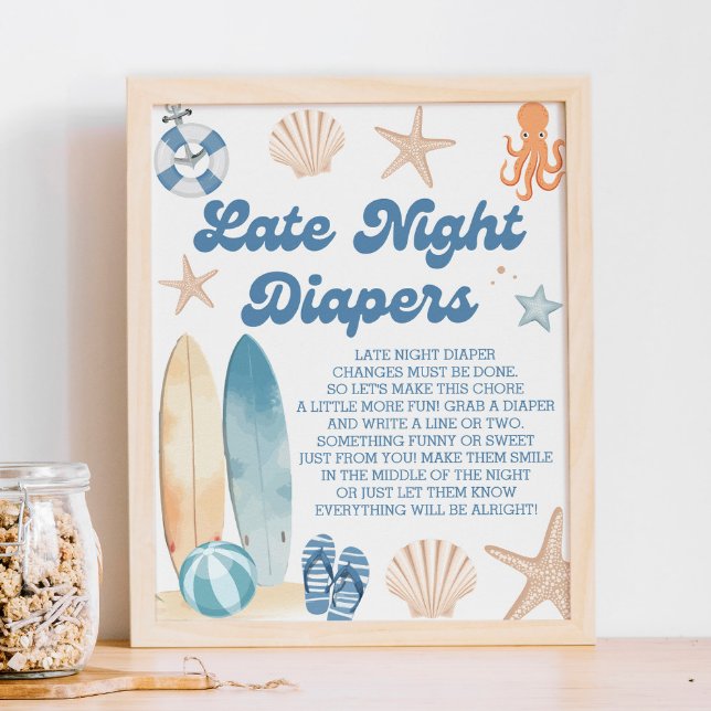 Baby On Board Baby Showdusche Spät Night Diapers G Poster (Von Creator hochgeladen)