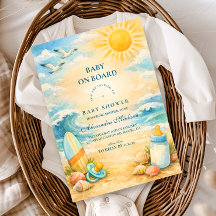 Baby On Board Beach Baby Shower