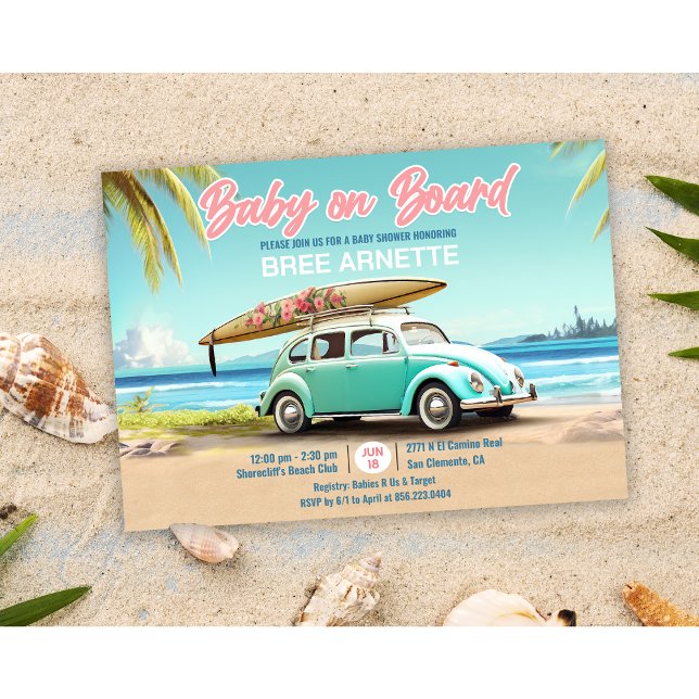 Baby on Board Beach Invitation (Créateur téléchargé)