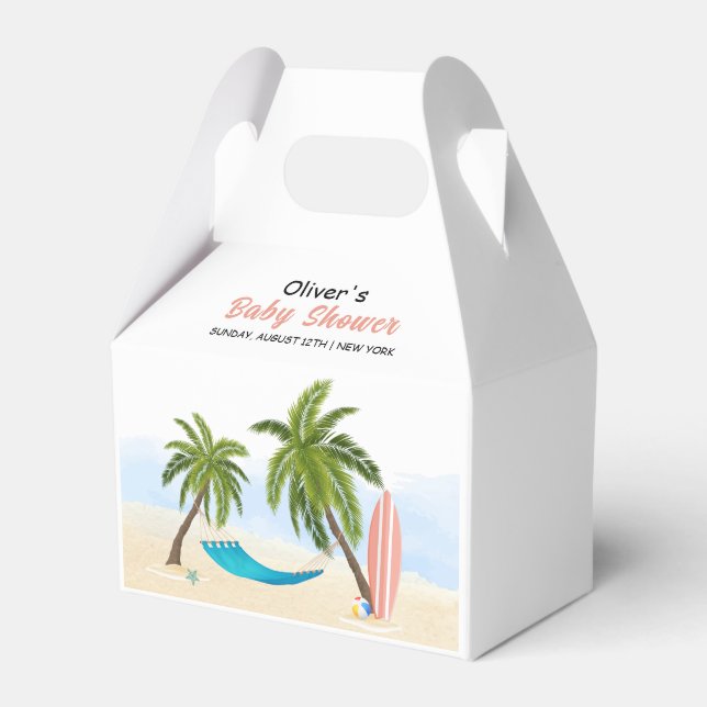Baby on board Beach Surfing Baby Dusche Geschenkschachtel (Vorderseite)