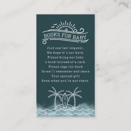 Baby on board Book Request Slate Blue Baby Dusche Begleitkarte