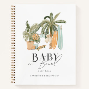 Baby on Board Palm Tree Baby shower Livre d'or