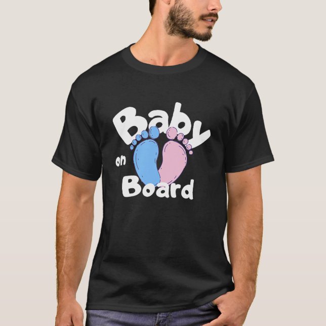Baby On Board Saying Baby Belly Birth Pregnancy T-Shirt (Vorderseite)