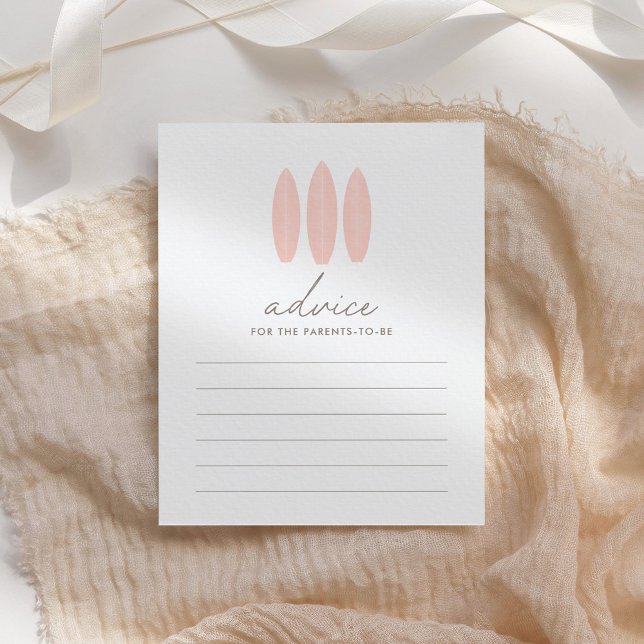 Baby on Board Surf Baby Shower Advice Card (Von Creator hochgeladen)