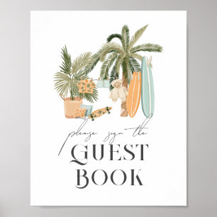 Baby on Board Surf Baby shower Livre d'or