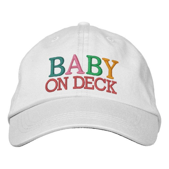 Baby on Deck Bestickte Kappe (Vorderseite)