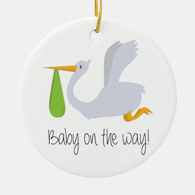 Baby On The Way Keramik Ornament (Vorne)