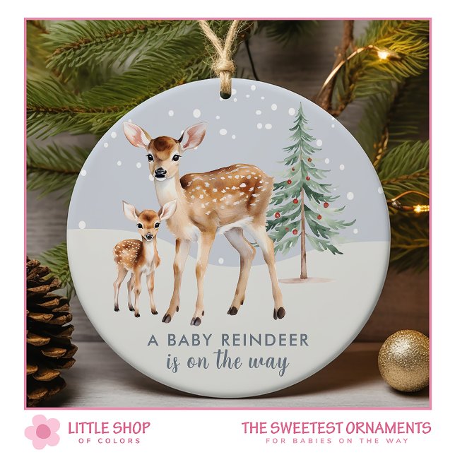Baby on Way Woodland Animals Foto Keramik Ornament (Von Creator hochgeladen)