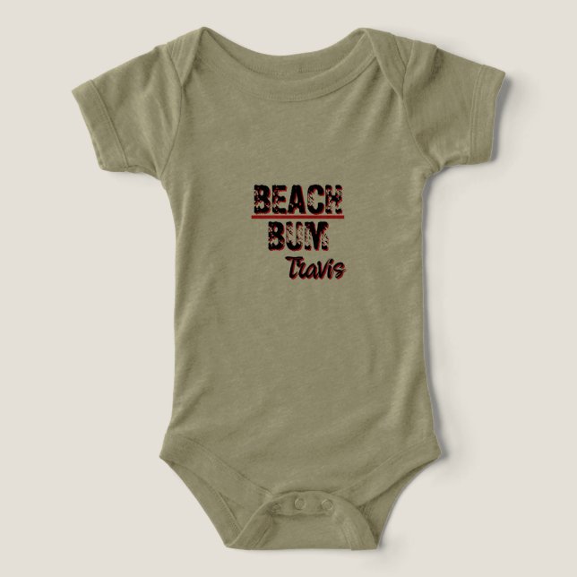 Baby one piece dit "Beach Bum" (Design Recto)