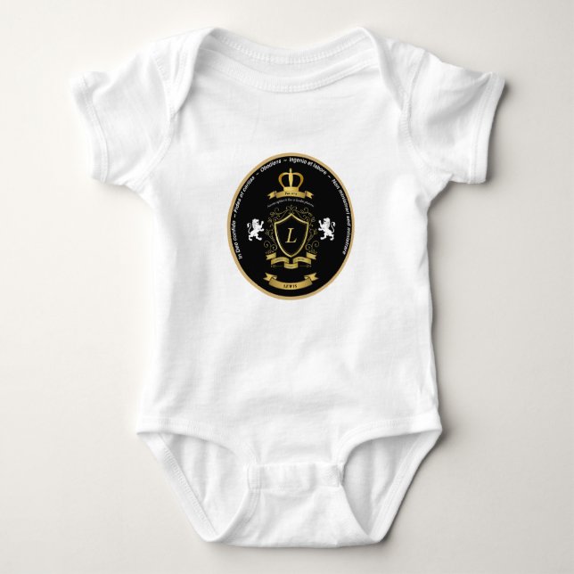 Baby One-piece Lewis Wappen Baby Strampler (Vorderseite)