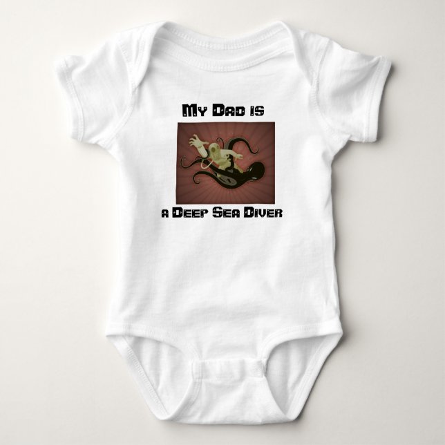 Baby onsie Tiefseetaucher Baby Strampler (Vorderseite)