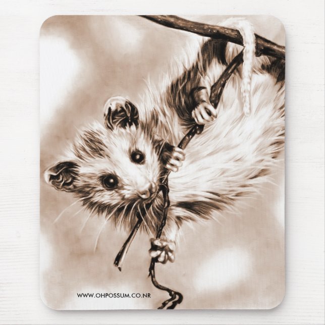 Baby-Opossum Mousepad - Sepia (Vorne)
