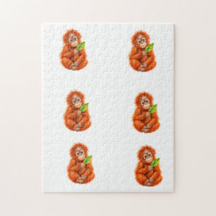Baby-Orang-Utan-Aquarell-Puzzle