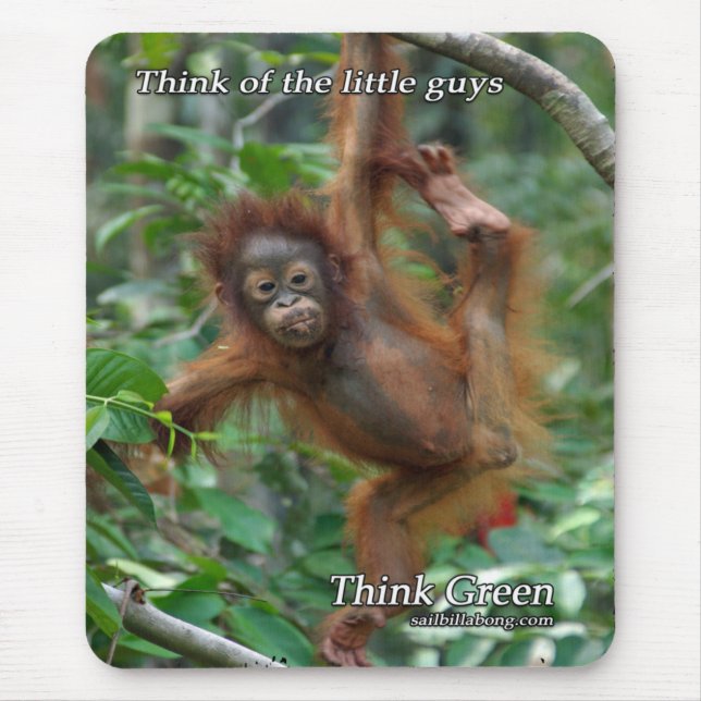 Baby-Orang-Utan Mausunterlage Mousepad (Vorne)