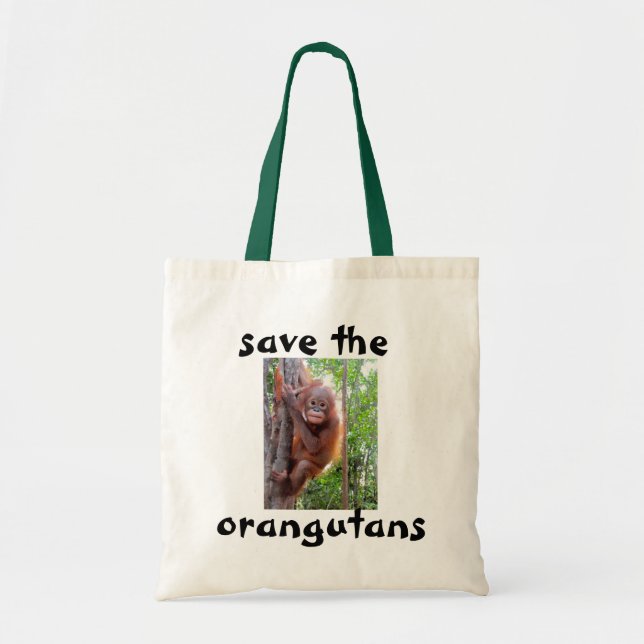 Baby-Orang-Utan Uttuh Foto Tragetasche (Vorne)