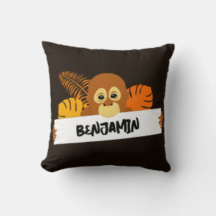 Baby Orangutan Cartoon Kissen