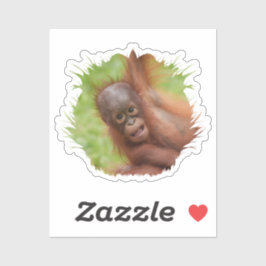 Baby Orangutan Joy Aufkleber