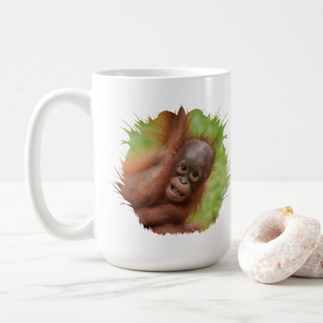Baby Orangutan Joy Kaffeetasse (Mit Donut)