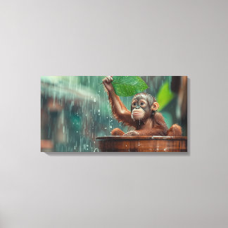 Baby Orangutan Leinwanddruck