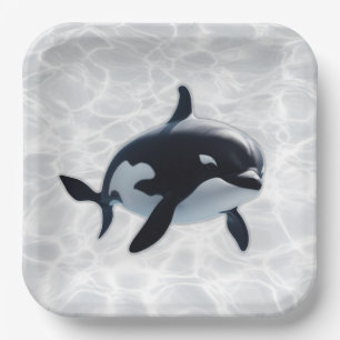 Baby-Orca-Platte Pappteller