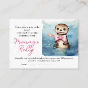 Baby Otter Baby Bump Game Guess Mama Bauchgröße Begleitkarte