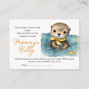 Baby Otter Baby Bump Game Guess Mama Bauchgröße Begleitkarte