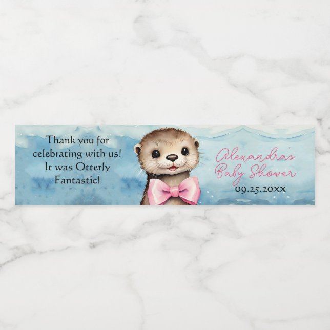 Baby Otter Girl Babydusche (Einzelnes Label)