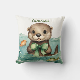Baby Otter Personalisiert Geschlechtsneutral Kissen