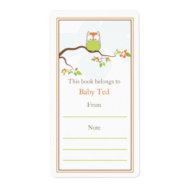 Baby Owl Buchzeichen (Vorne)