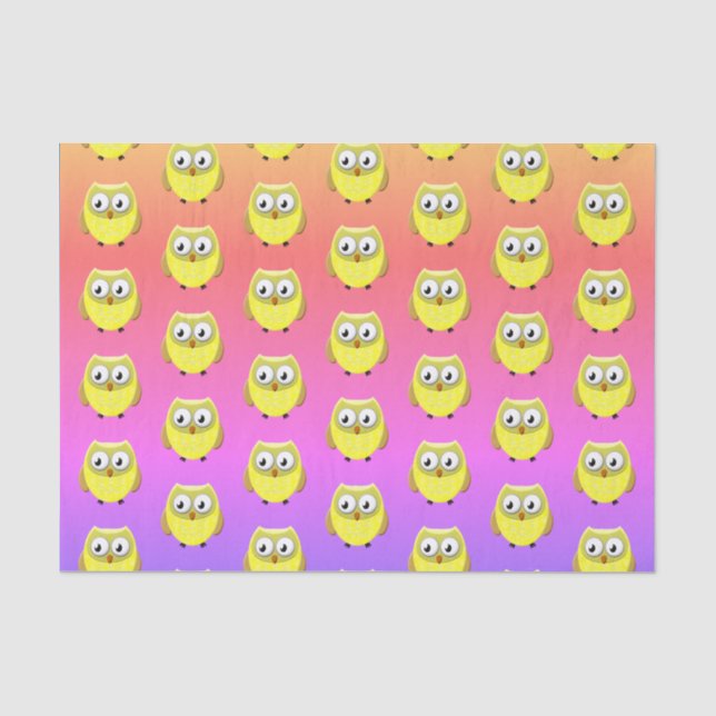 Baby Owl Cartoon Seidenpapier (Vorderseite)