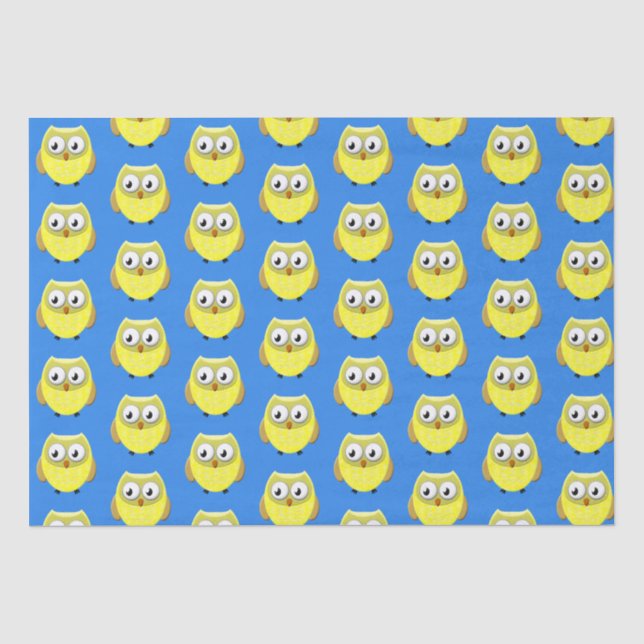 Baby Owl Cartoon Seidenpapier (Vorderseite)