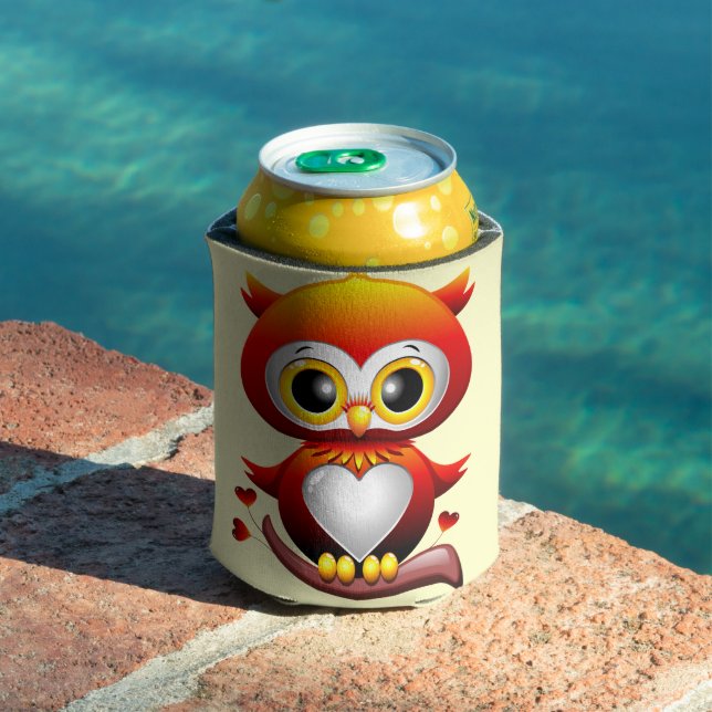 Baby Owl Liebe Cartoon Dosenkühler (In Situ Pool)