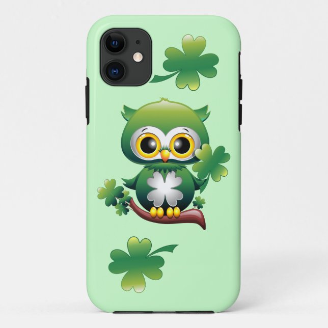 Baby Owl St Patrick Cartoon iPhone 5 Fall Case-Mate iPhone Hülle (Rückseite)
