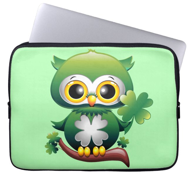 Baby Owl St Patrick Paddy Cartoon Laptopschutzhülle (Vorderseite)