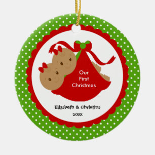 Baby paart erste Verzierung des Babys Weihnachts Keramik Ornament