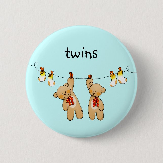 Baby paart (Junge) Button (Vorderseite)