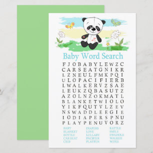 Baby panda Baby Shooter Word Search Game