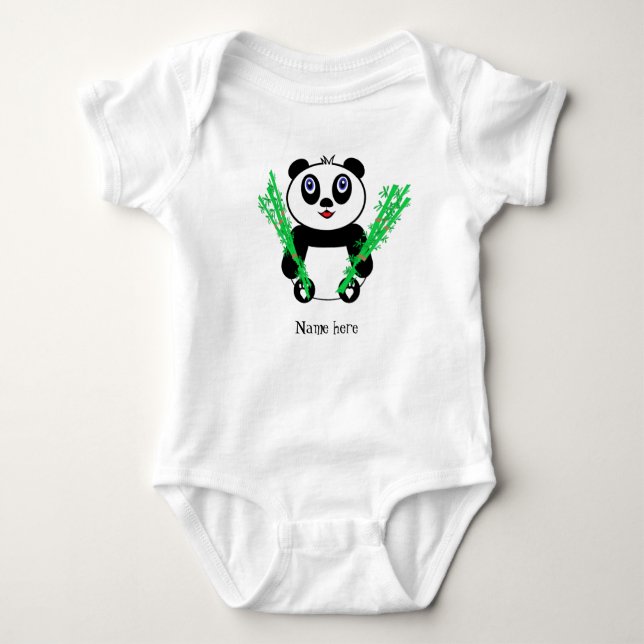 Baby Panda Baby Strampler (Vorderseite)