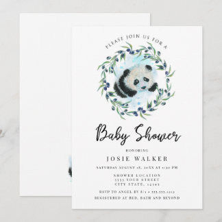 Baby Panda, Babydusche Einladung