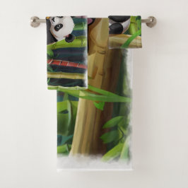 Baby Panda Bear Art für Kinder Badhandtuch Set