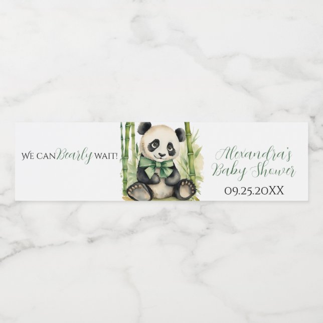 Baby Panda Bear Gender Neutral Baby Dusche (Einzelnes Label)