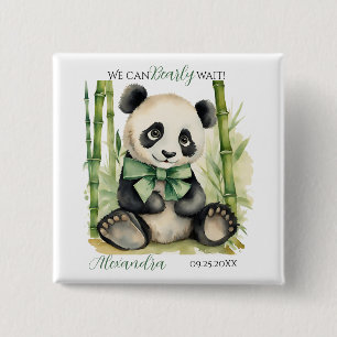 Baby Panda Bear Gender Neutral Baby Dusche Button