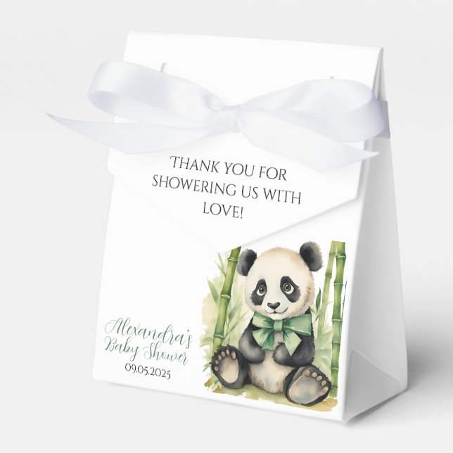 Baby Panda Bear Gender Neutral Baby Dusche Geschenkschachtel (Vorderseite)