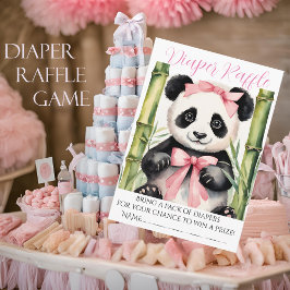 Baby Panda Bear Girl Baby Dusche Windelwanne Begleitkarte