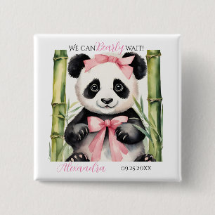Baby Panda Bear Girls Babydusche Button