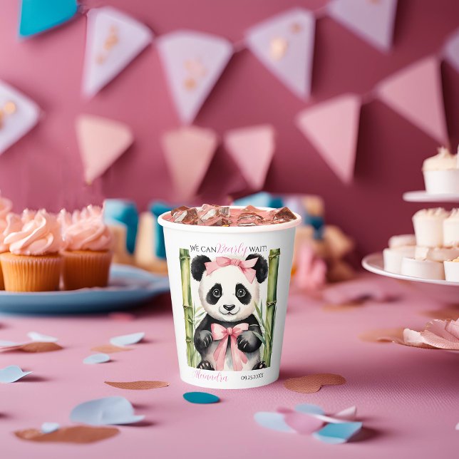 Baby Panda Bear Girls Babydusche Pappbecher (Von Creator hochgeladen)