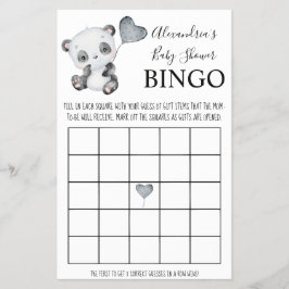Baby Panda Bingo Baby Duschkarte Flyer